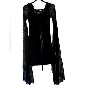 Killstar Dead Inside Hooded Lace Dress Size S